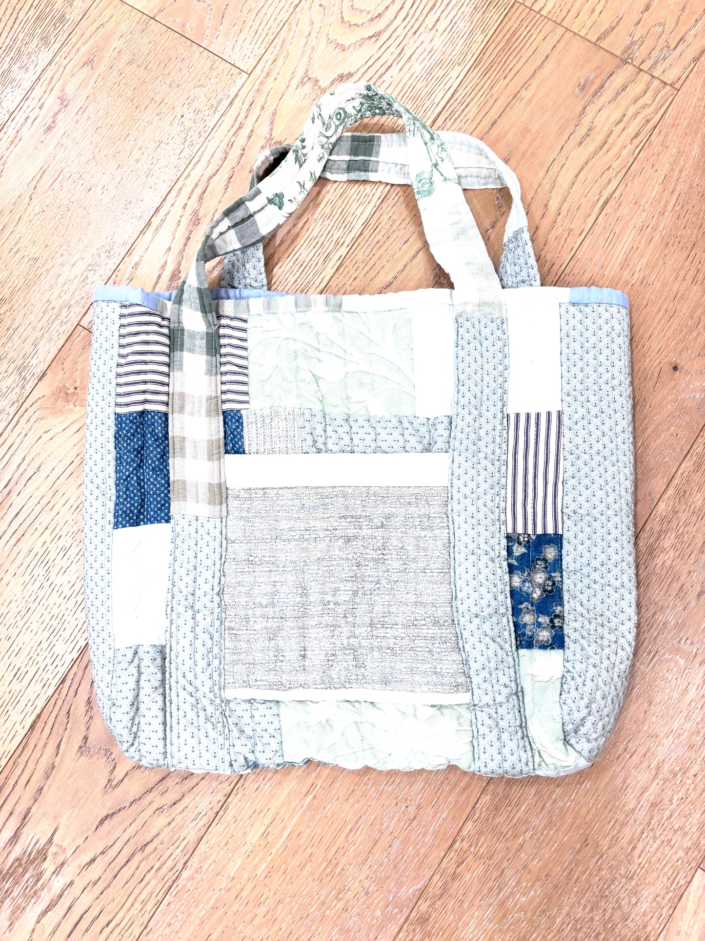 Marisa Patchwork Tote - Ocean
